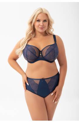 Бюстгальтер Gorsenia 910 NARCISA с мягкой чашкой на косточках (Синий)