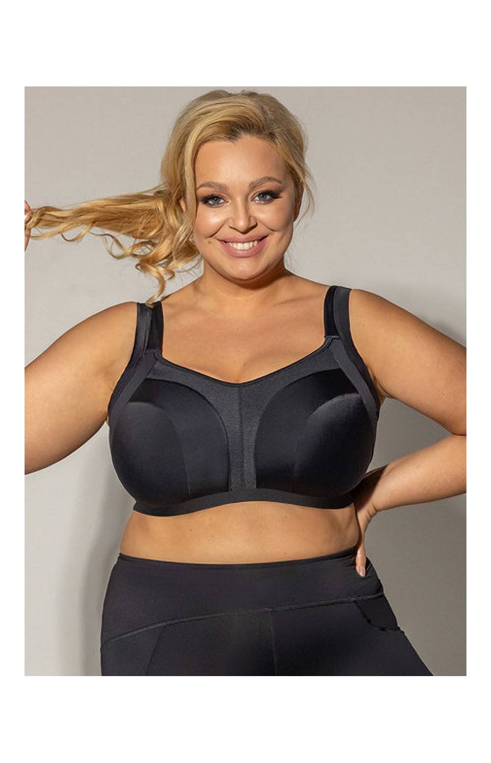 Бюстгальтер спортивный KRIS LINE ACTIVE Sportbra на косточках (Черный)