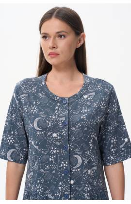 Халат LORY 0100 хлопок (Индиго)