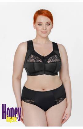 Бюстгальтер с широкой бретелью SERMIJA 4422 без косточек (Черный)