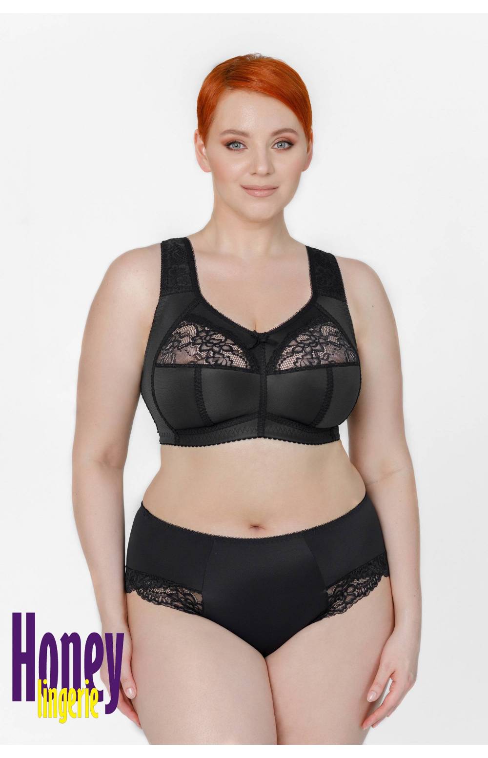 Бюстгальтер с широкой бретелью SERMIJA 4422 без косточек (Черный)