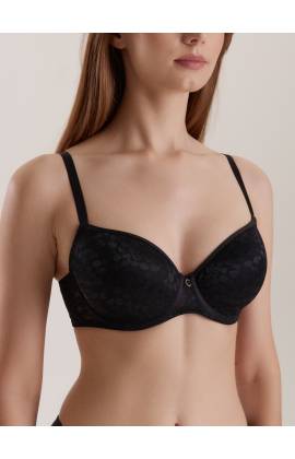 Бюстгальтер Conte RB 3215 с формованной чашкой на косточках (Черный)