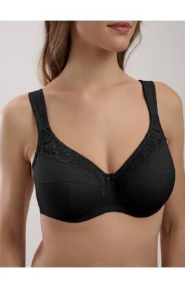 Бюстгальтер Conte RB 6287 с широкой бретелью на косточках (Черный)