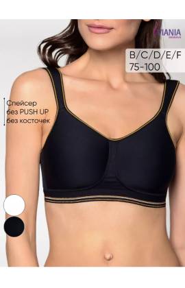 Бюстгальтер спортивный VIANIA 141472 без косточек (Черный)