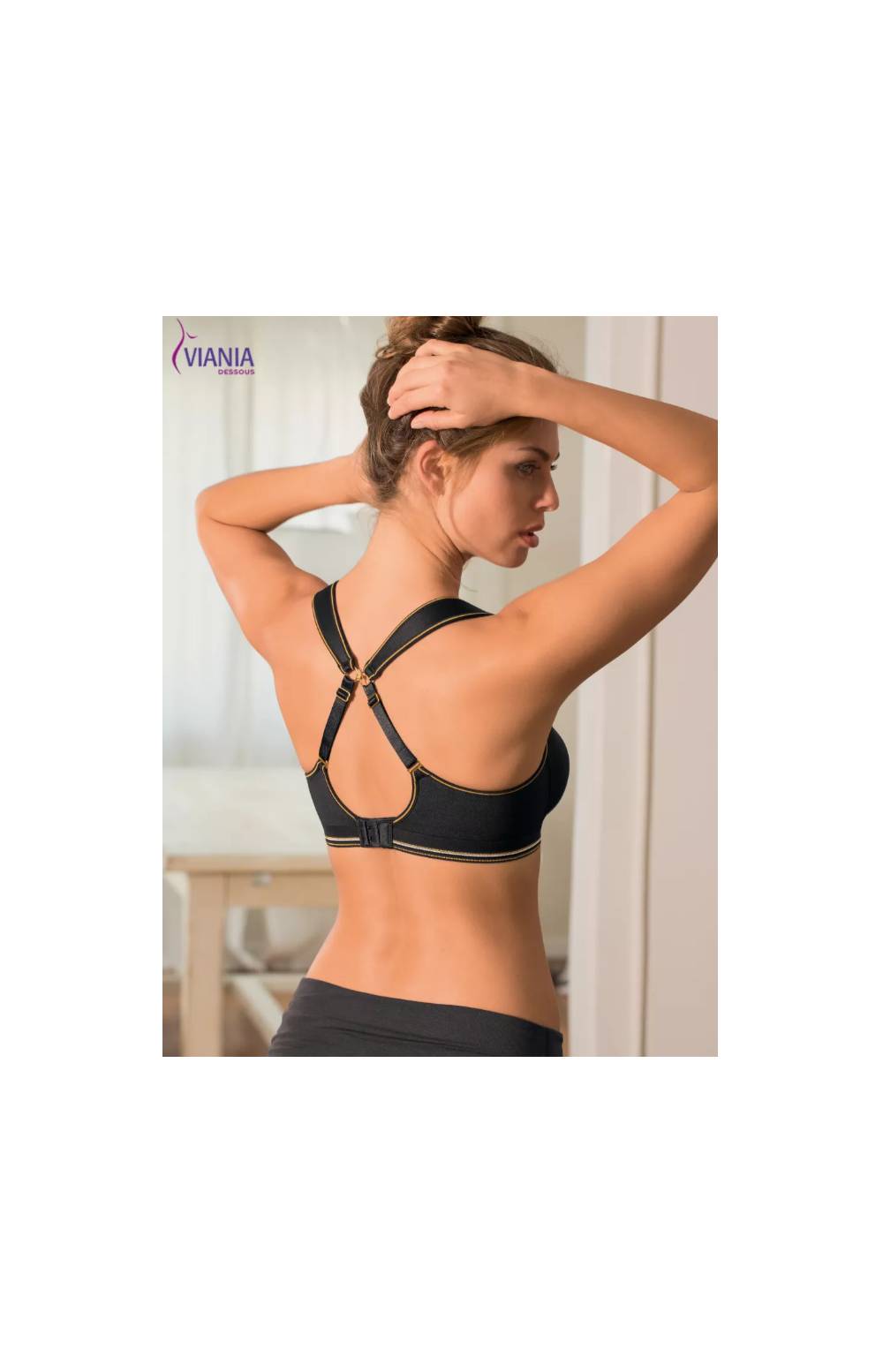 Бюстгальтер спортивный VIANIA 141472 без косточек (Черный)