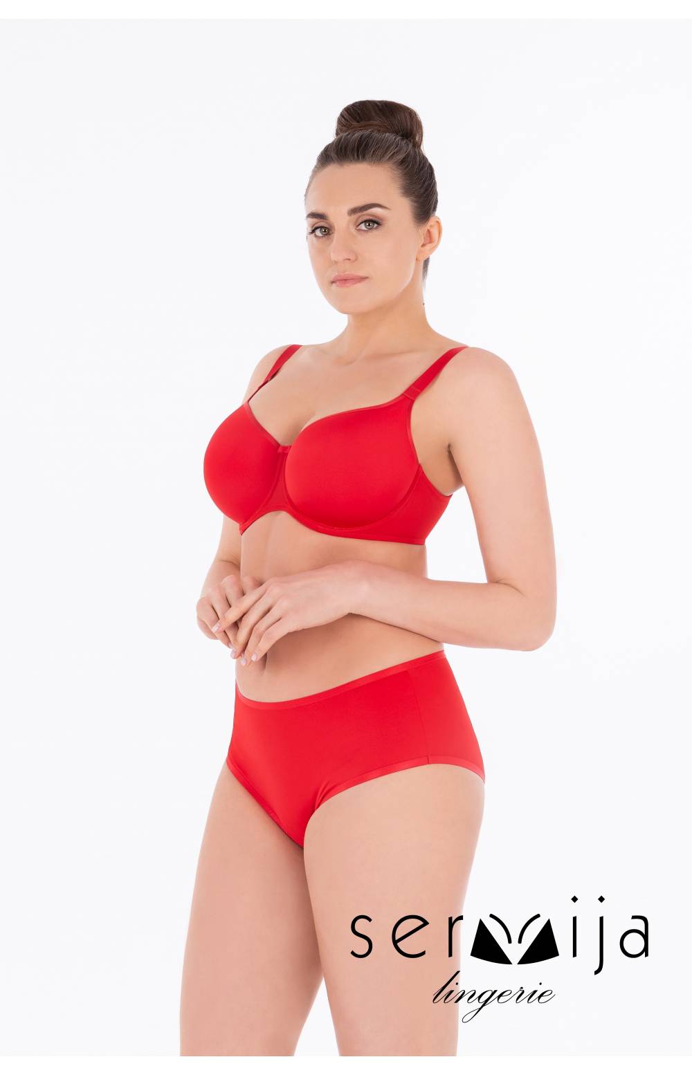 Бюстгальтер с гладкой чашкой SERMIJA 16916 SPACER на косточках (Красный)
