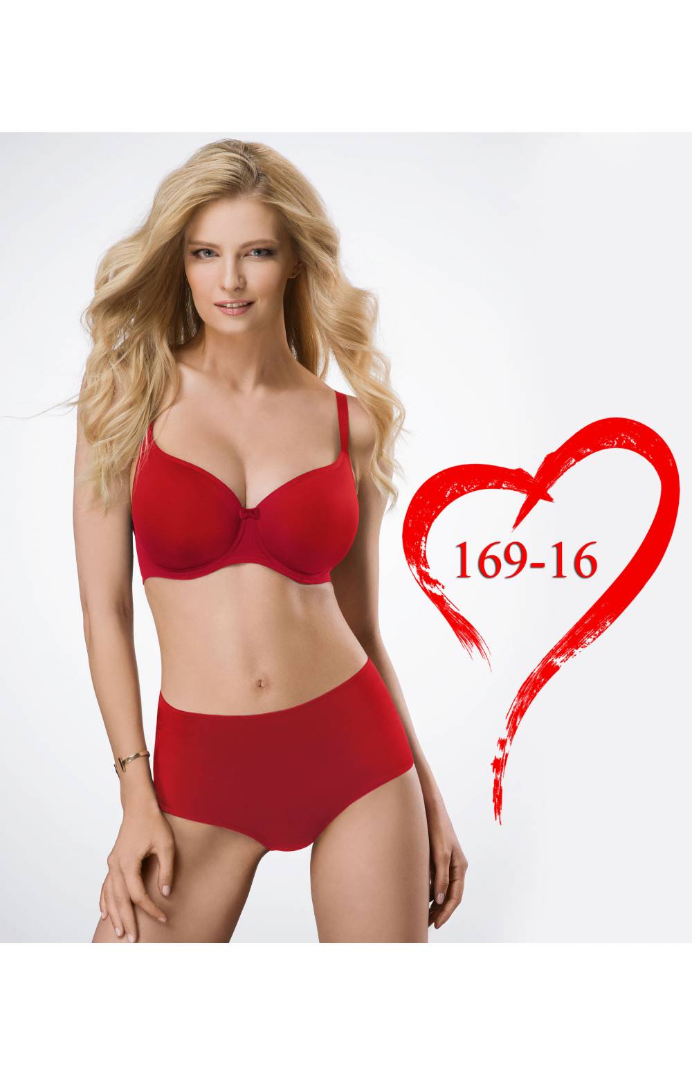 Бюстгальтер с гладкой чашкой SERMIJA 16916 SPACER на косточках (Красный)