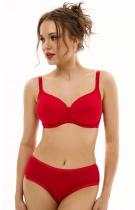 Бюстгальтер с гладкой чашкой SERMIJA 16916 SPACER на косточках (Красный)