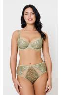 Бюстгальтер с вышивкой SUBTILLE Florance Soft на косточках (Оливковый)