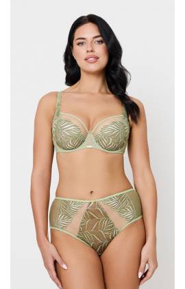 Бюстгальтер с вышивкой SUBTILLE Florance Soft на косточках (Оливковый)