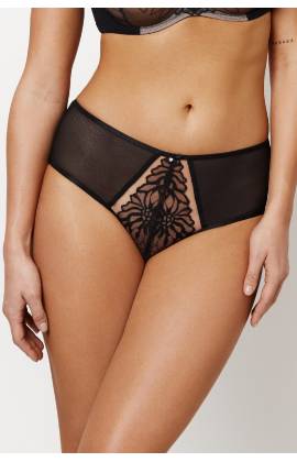 Трусы бразильяно SUBTILLE ASTRA Black (Чёрный + Телесный)