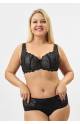 Бюстгальтер чашка с тонким поролоном RIVALINA 6390 на косточках (Черный)