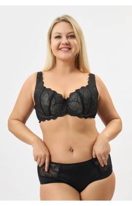 Бюстгальтер чашка с тонким поролоном RIVALINA 6390 на косточках (Черный)