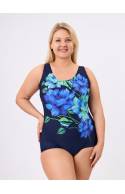 Купальник слитный RIVALINA 31004 без косточек (Тёмно - Синий)