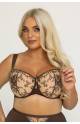 Бюстгальтер с вышивкой мягкая чашка Kris Line MOCCA Halfcupsoft на косточках (Мокка)