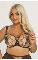 Бюстгальтер с вышивкой мягкая чашка Kris Line MOCCA MACCHIAT Halfcupsoft на косточках (Мокка)