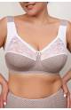 Бюстгальтер хлопок VALMIRA 1101 ROZE с мягкой чашкой без косточек (Кофейный в горошек)