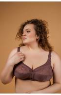 Бюстгальтер Новое Время 003 без косточек большой размер (Коричневый)