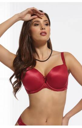 Бюстгальтер чашка на поролоне Kris Line Cherii deco plunge (Бордовый) Бюстгальтер чашка на поролоне Kris Line Cherii deco plunge (Бордовый)